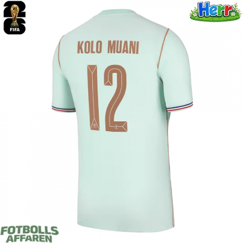 Frankrike Randal Kolo Muani #12 Bortatröja VM 2026 Kortärmad